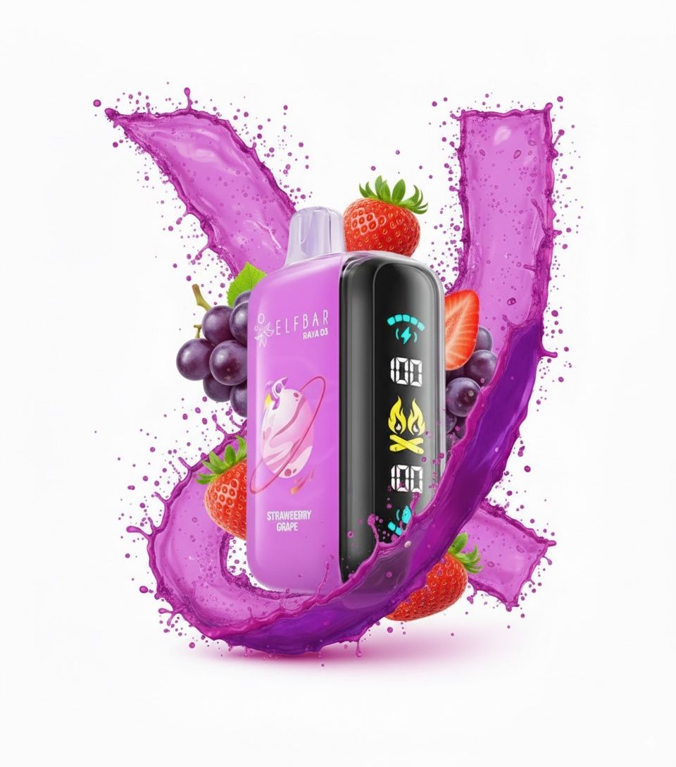 Elf Bar RAYA D3 25000 - Strawberry Grape 5%
