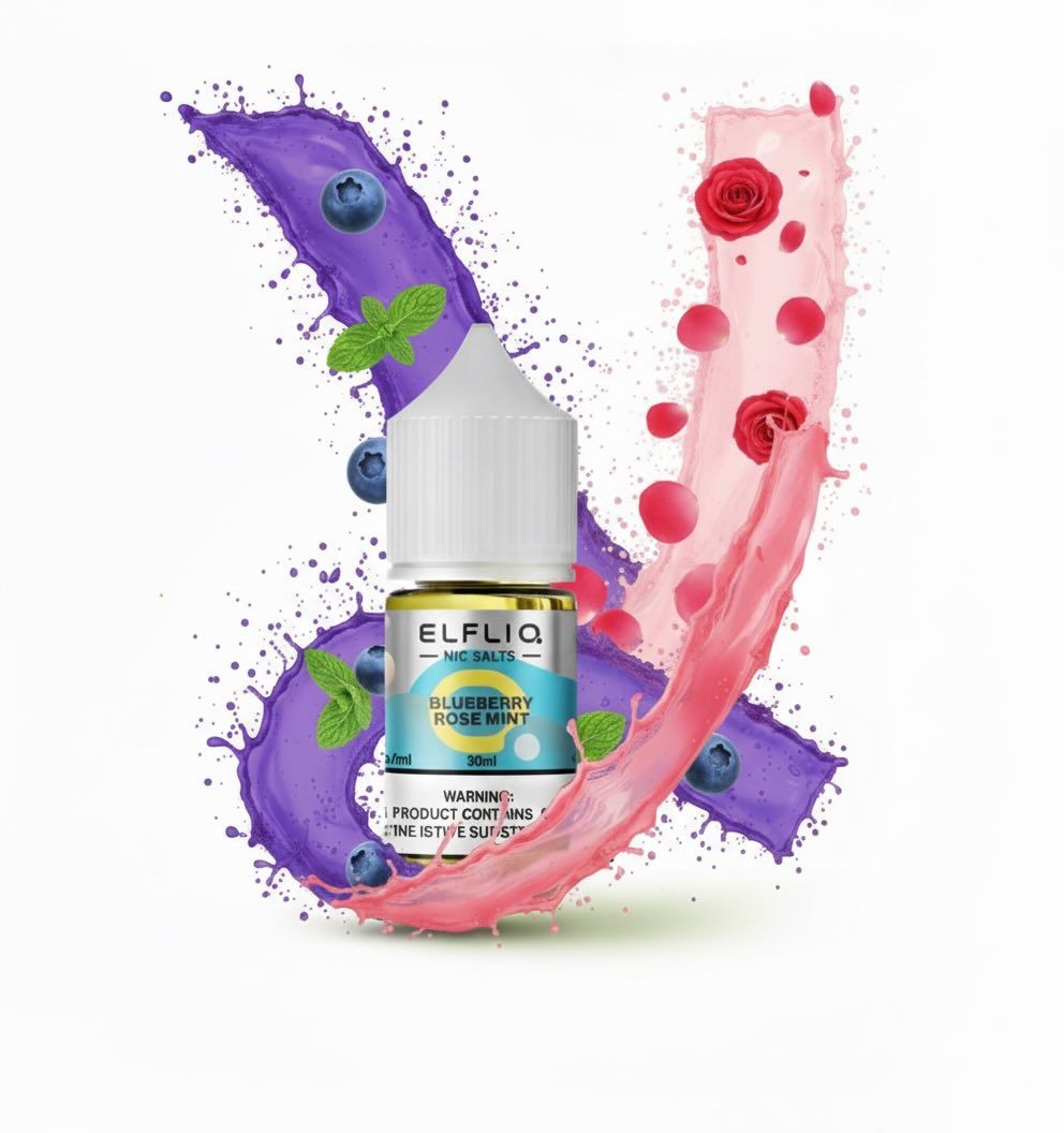ELFLIQ Elf Bar Salt - Blueberry Rose Mint  30ml (50mg)