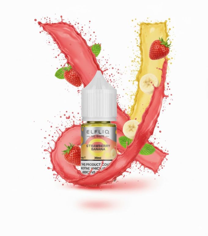 ELFLIQ Elf Bar Salt - Strawberry Banana 30ml (50mg)