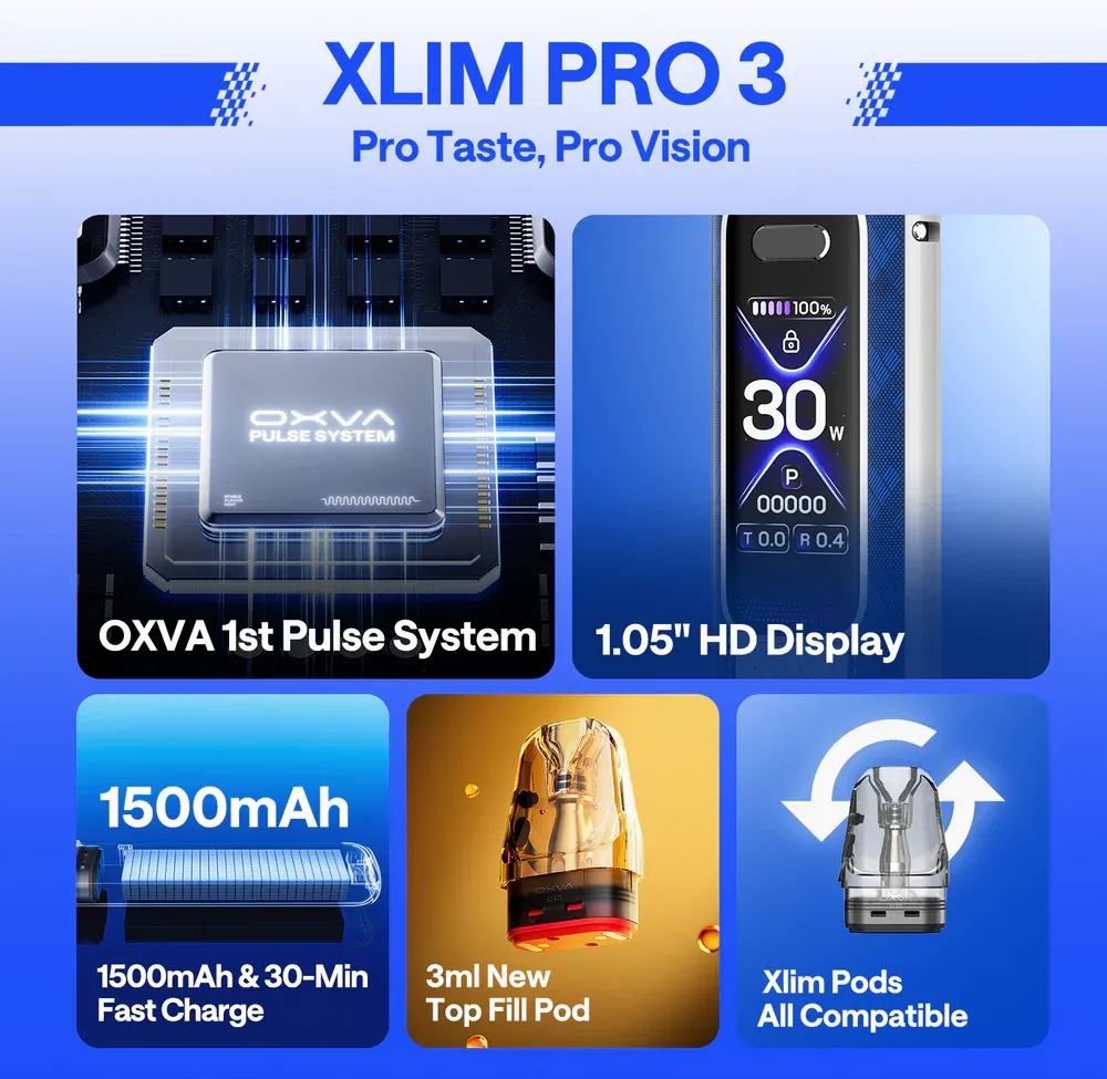 OXVA Xlim PRO 3 Pod Kit - Black Carbon